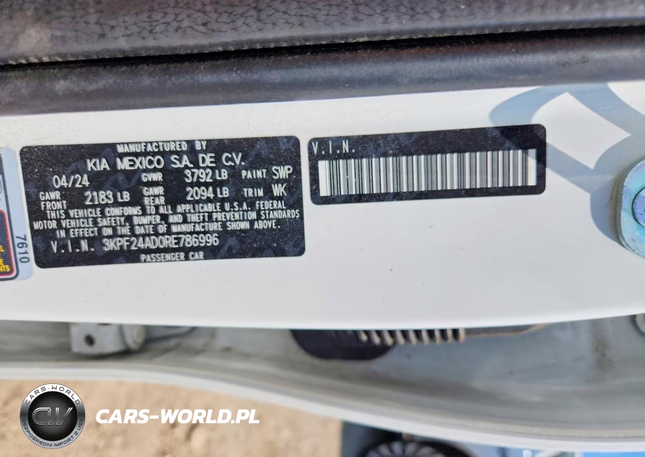 2024 Kia Forte Lxs VIN:3KPF24AD0RE786996 - 13