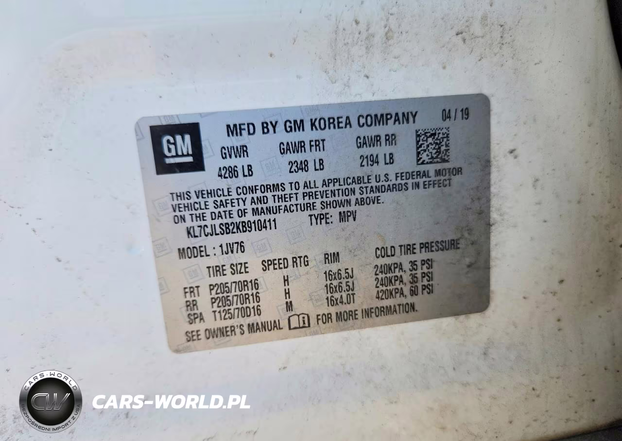 2019 Chevrolet Trax 1Lt VIN:KL7CJLSB2KB910411 - 13