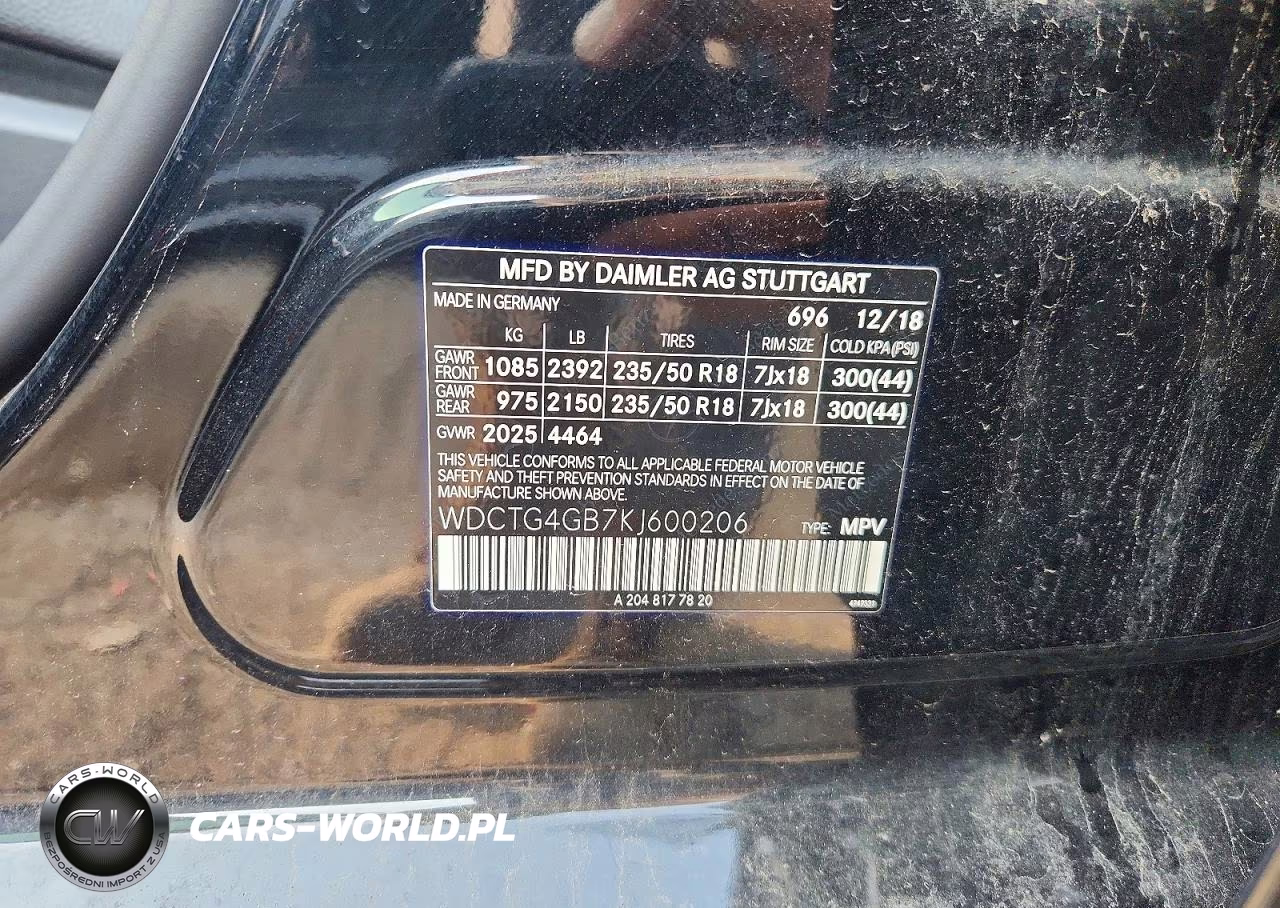 2019 Mercedes-Benz Gla 250 4Matic VIN:WDCTG4GB7KJ600206 - 12