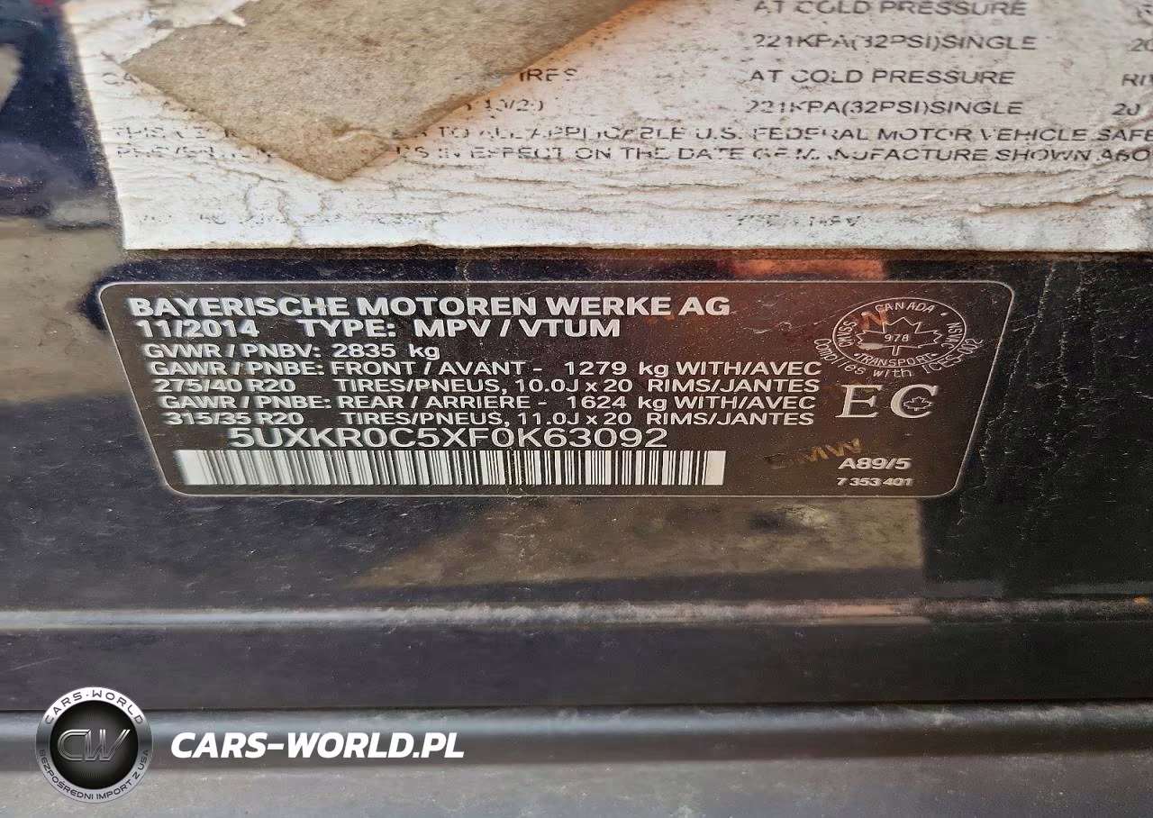 2015 BMW X5 xDrive35I VIN:5UXKR0C5XF0K63092 - 13