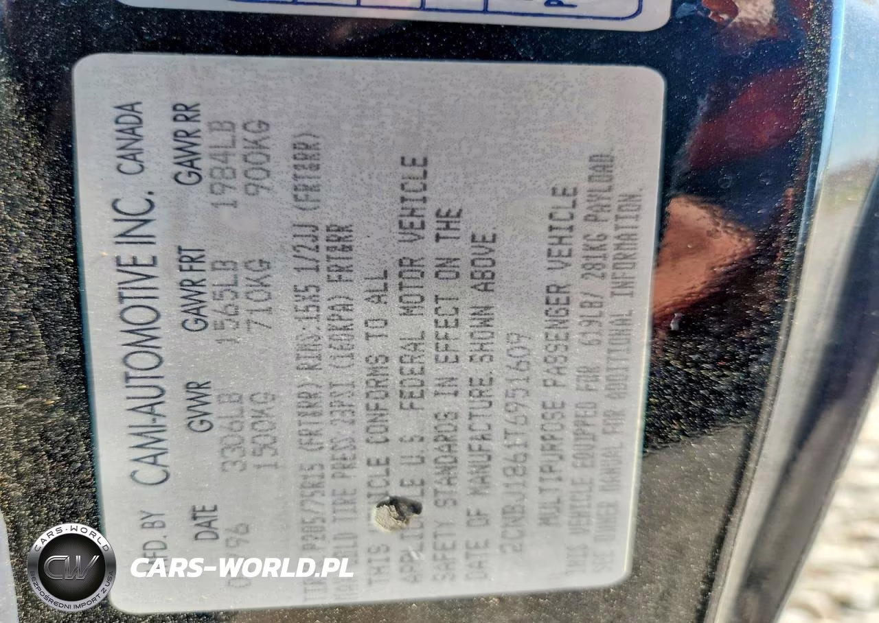 1996 Geo Tracker VIN:2CNBJ1861T6951609 - 12