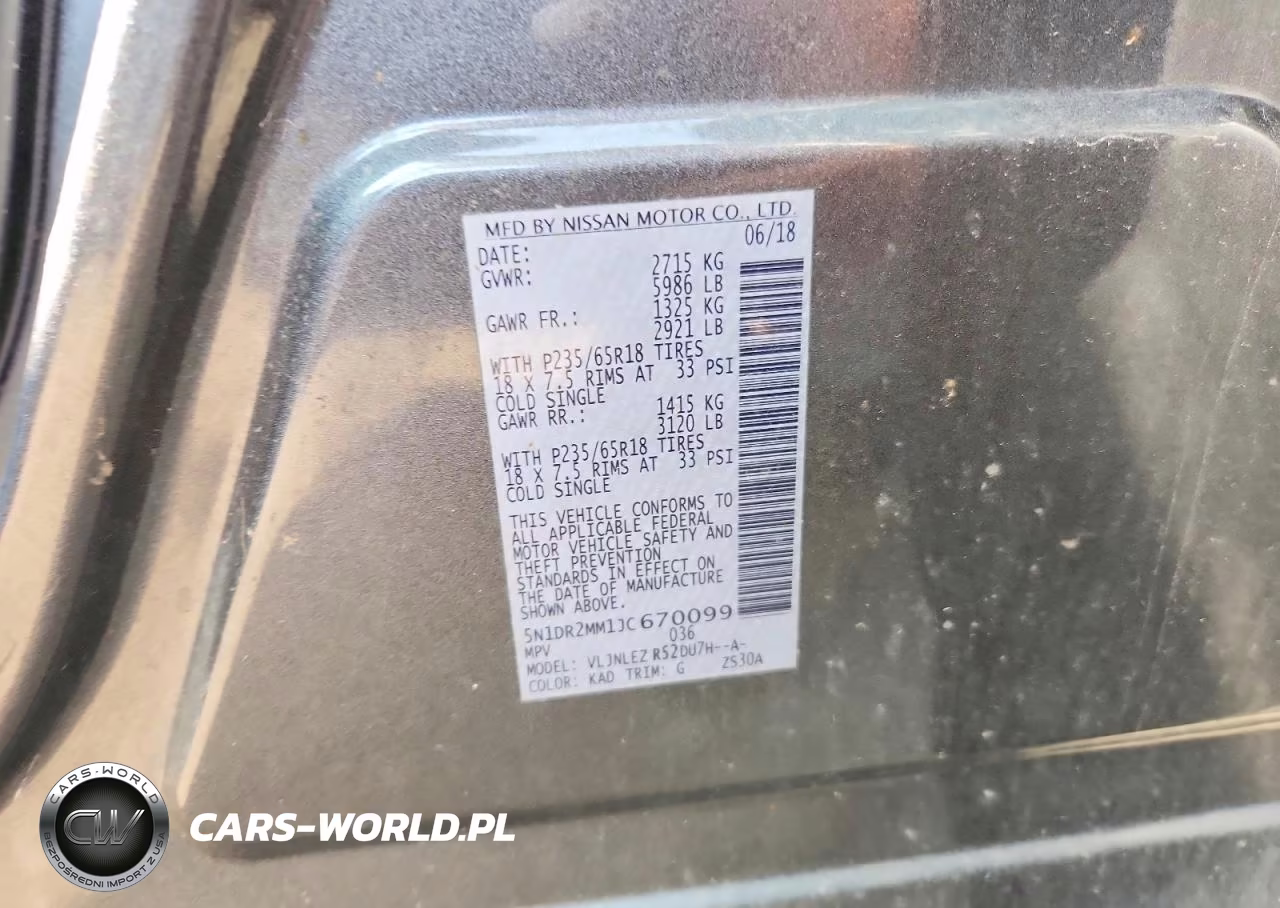 2018 Nissan Pathfinder Sv VIN:5N1DR2MM1JC670099 - 14
