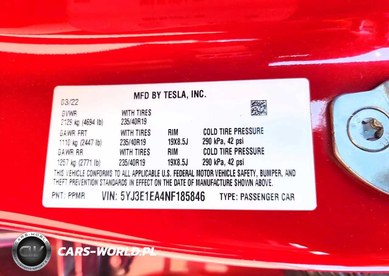 2022 Tesla Model 3 VIN:5YJ3E1EA4NF185846 - 12