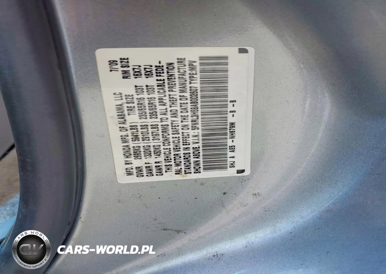 2010 Honda Odyssey Exl VIN:5FNRL3H68AB002607 - 13
