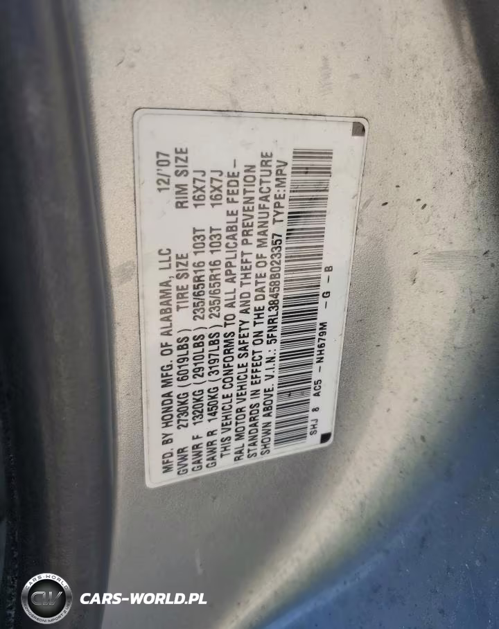 2008 Honda Odyssey Ex VIN:5FNRL38458B023357 - 13