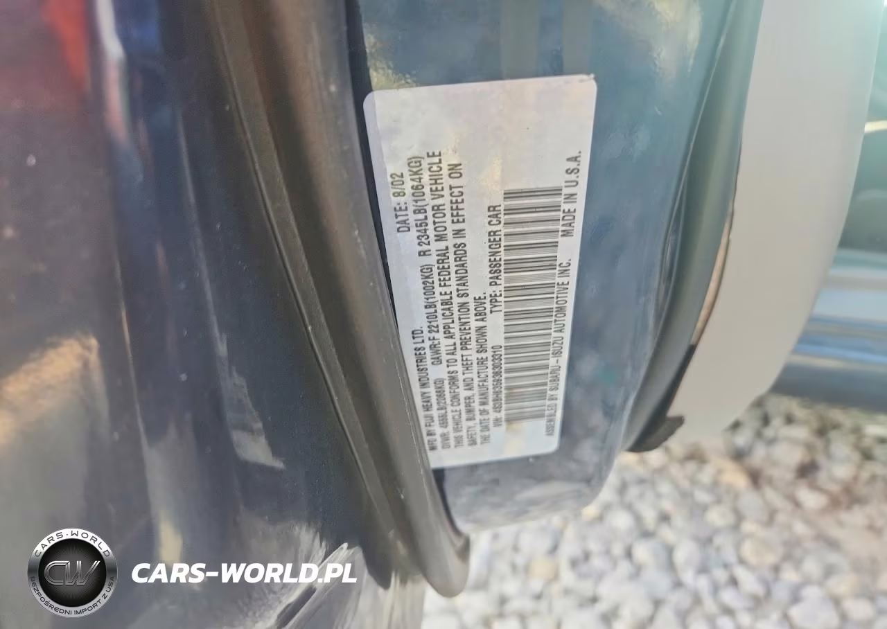 2003 Subaru Legacy L VIN:4S3BH635936303310 - 13
