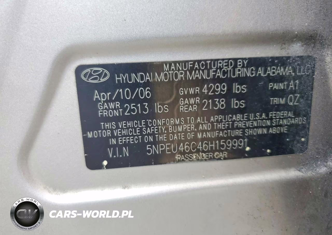 2006 Hyundai Sonata Gls VIN:5NPEU46C46H159991 - 12