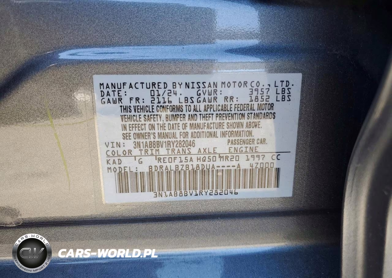 2024 Nissan Sentra S VIN:3N1AB8BV1RY282046 - 13