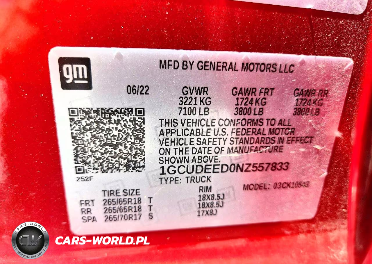 2022 Chevrolet Silverado K1500 Rst VIN:1GCUDEED0NZ557833 - 12