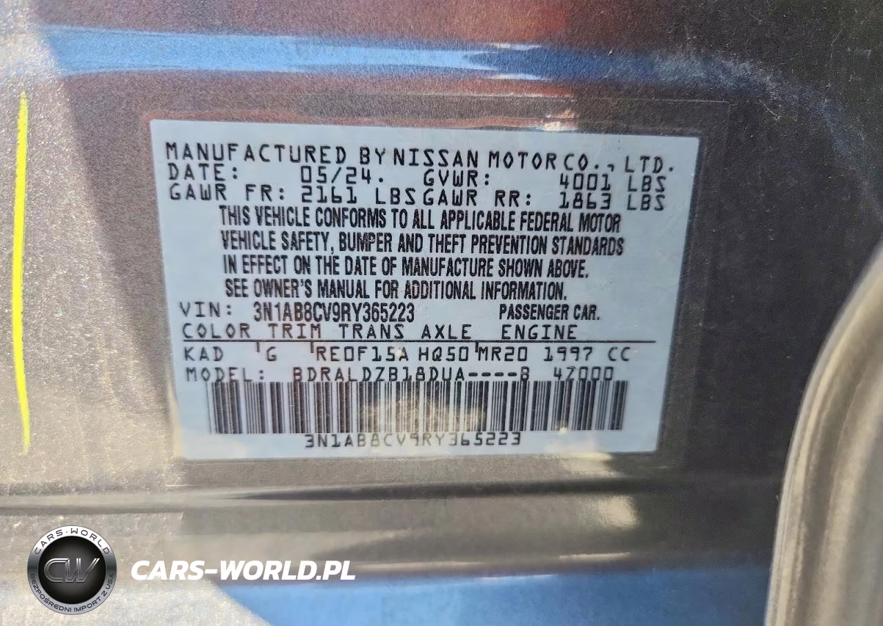 2024 Nissan Sentra Sv VIN:3N1AB8CV9RY365223 - 12