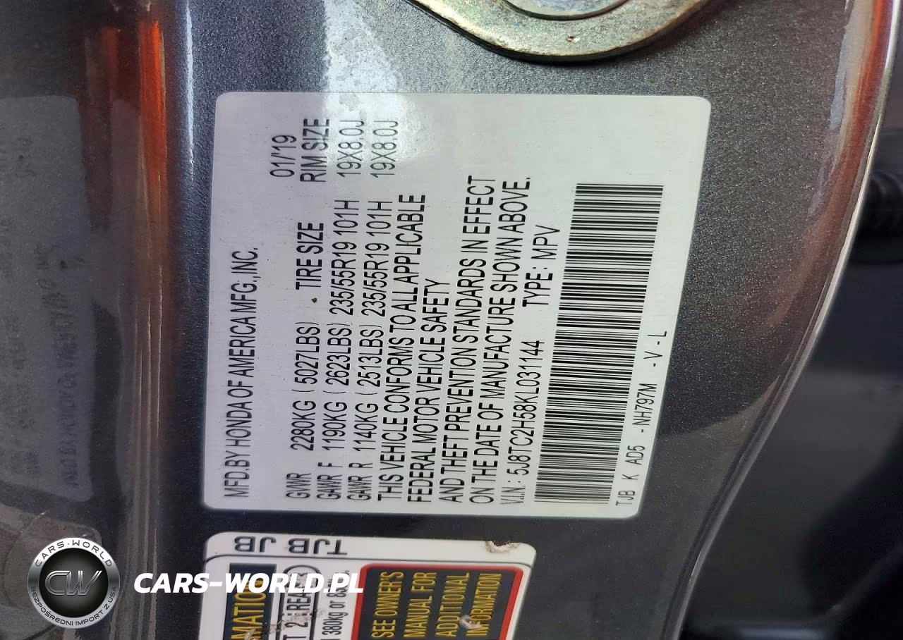 2019 Acura Rdx Technology VIN:5J8TC2H58KL031144 - 13