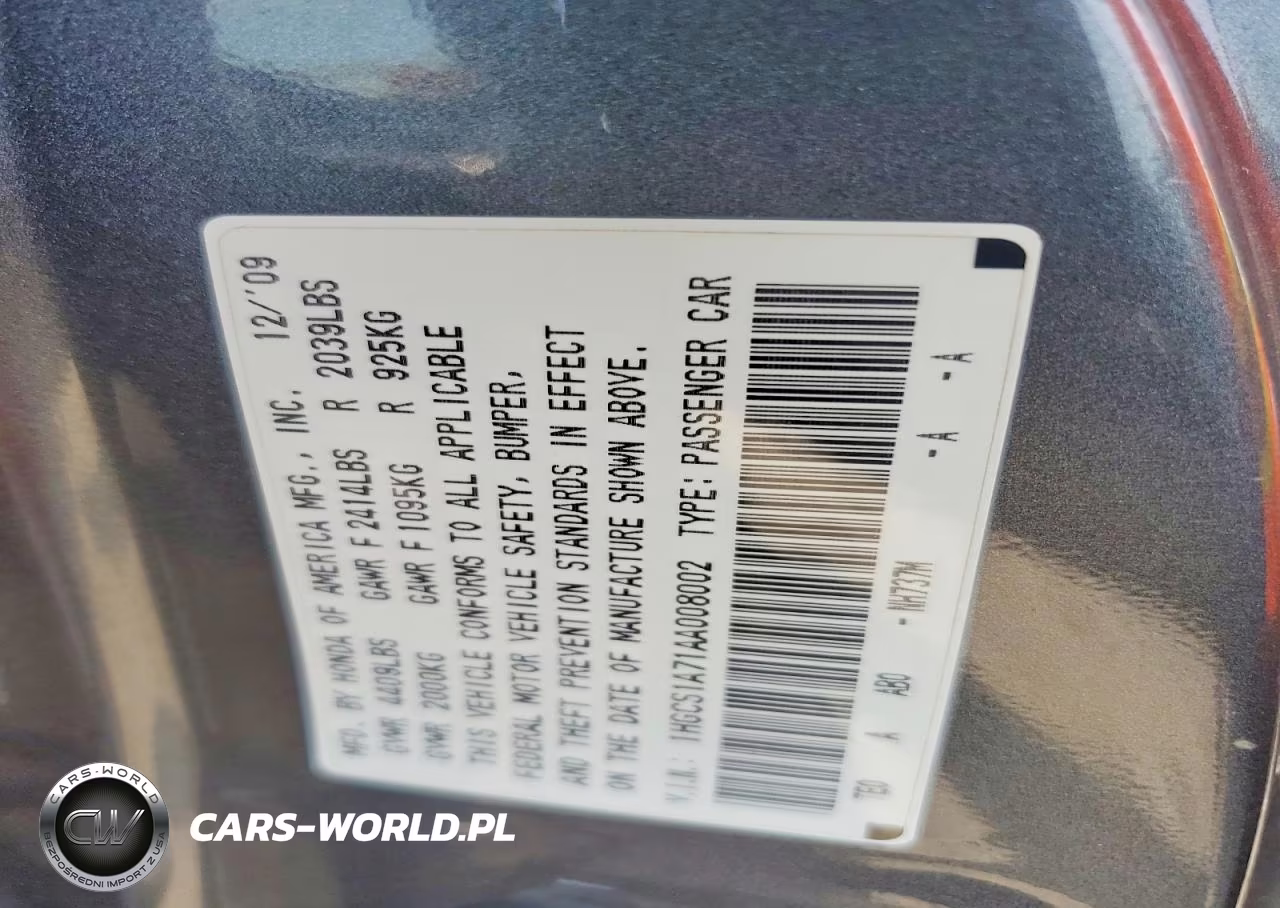 2010 Honda Accord Ex VIN:1HGCS1A71AA008002 - 13