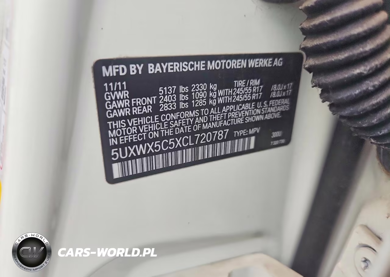 2012 BMW X3 xDrive28I VIN:5UXWX5C5XCL720787 - 13