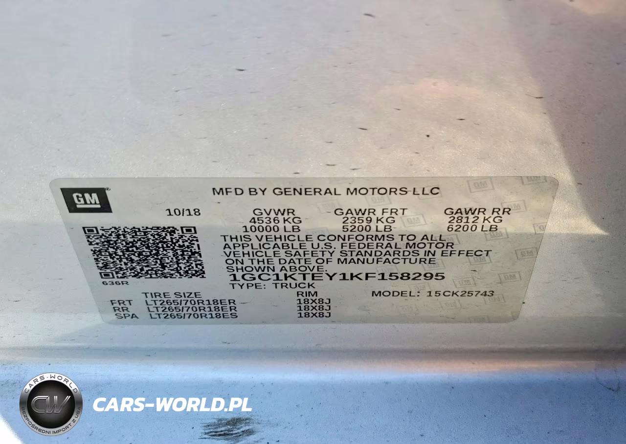 2019 Chevrolet Silverado K2500 Heavy Duty Ltz VIN:1GC1KTEY1KF158295 - 12