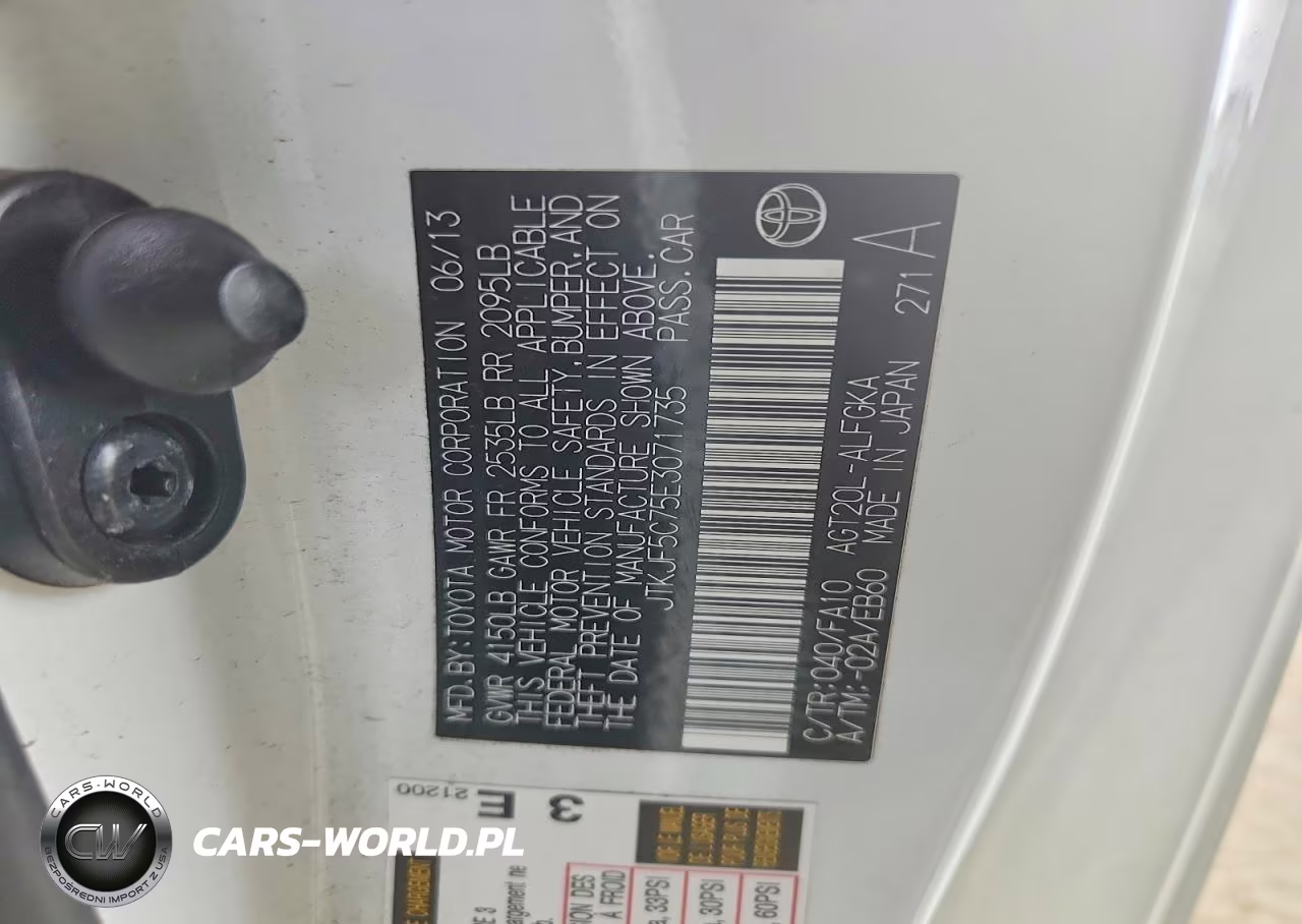 2014 Scion Tc Base VIN:JTKJF5C75E3071735 - 12