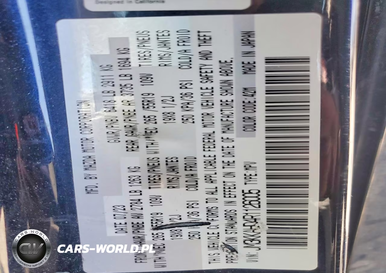 2024 Mazda Cx-90 Select VIN:JM3KKAHD4R1126005 - 13