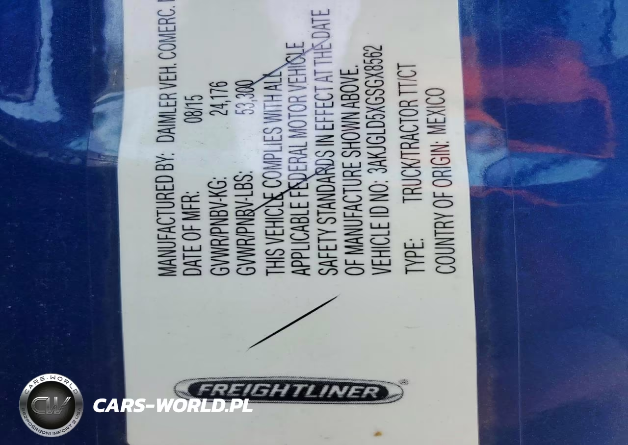 2016 Freightliner Cascadia 125 VIN:3AKJGLD5XGSGX8562 - 12