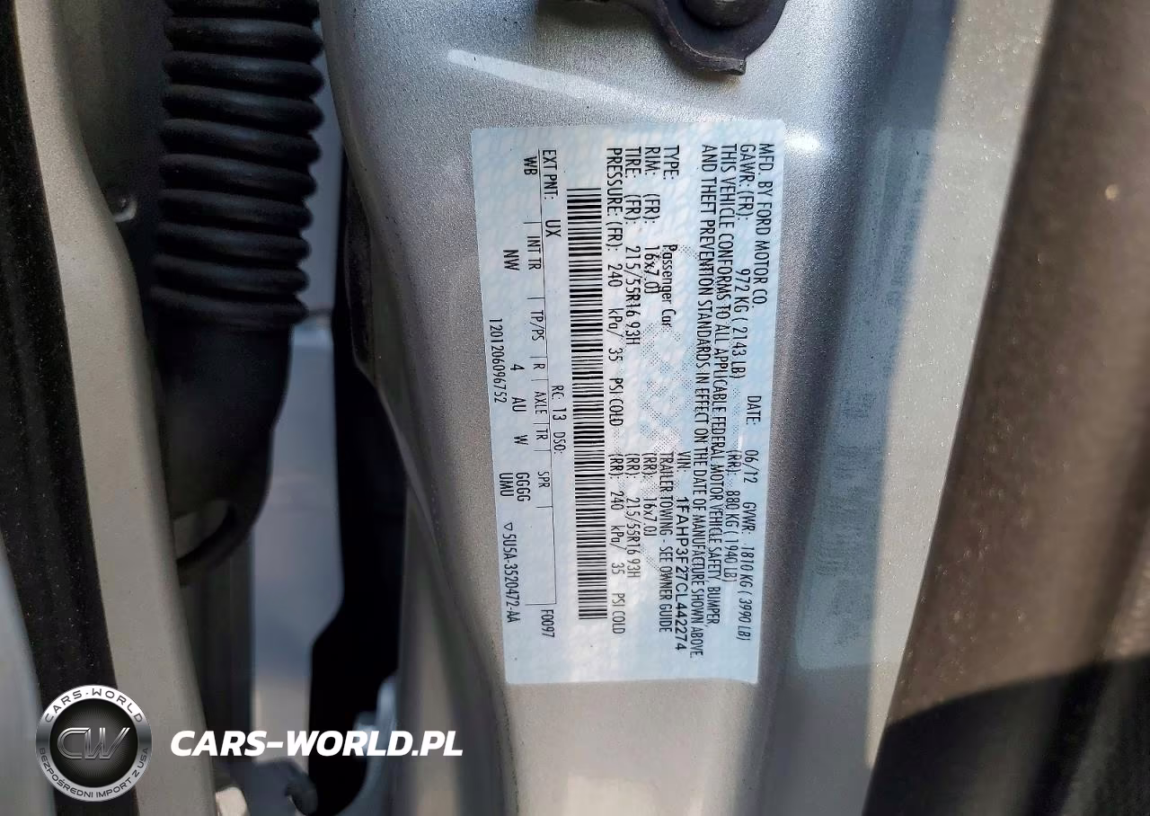 2012 Ford Focus Se VIN:1FAHP3F27CL442274 - 12