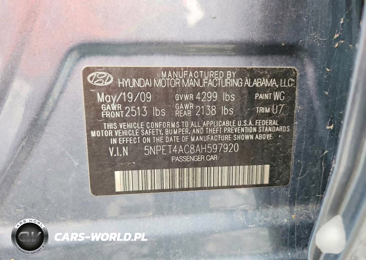 2010 Hyundai Sonata Gls VIN:5NPET4AC8AH597920 - 12
