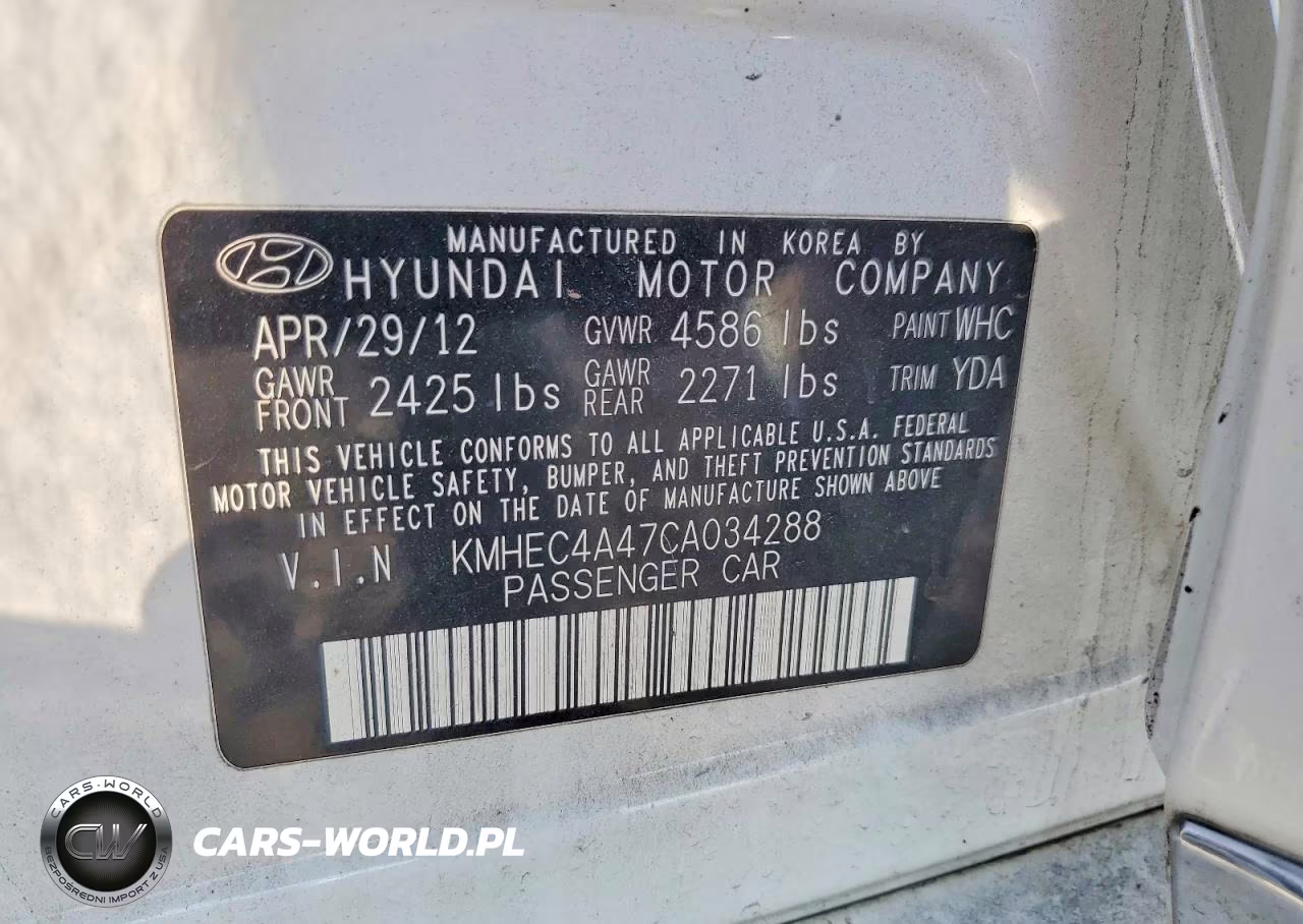 2012 Hyundai Sonata Hybrid VIN:KMHEC4A47CA034288 - 12