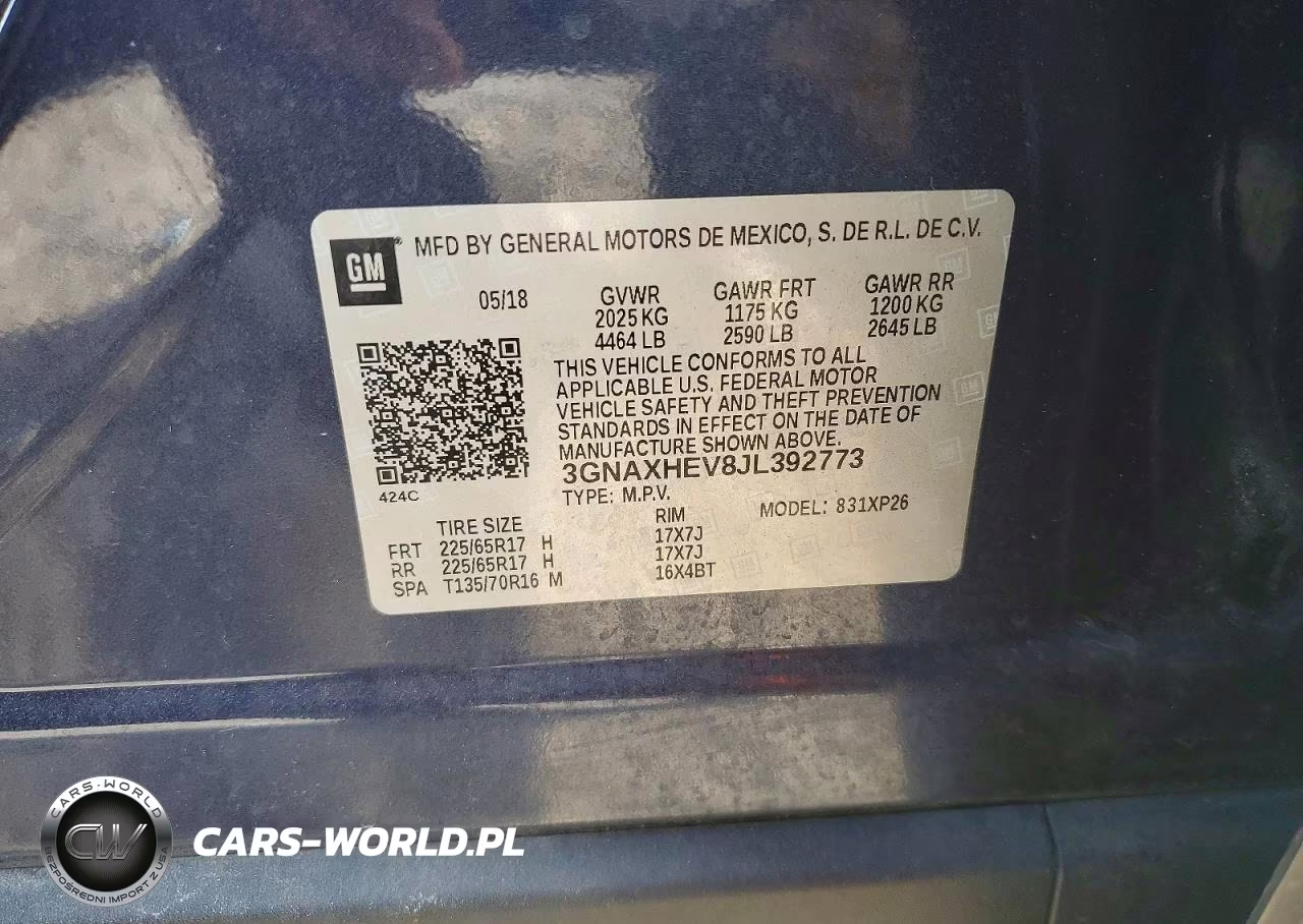2018 Chevrolet Equinox Ls VIN:3GNAXHEV8JL392773 - 12