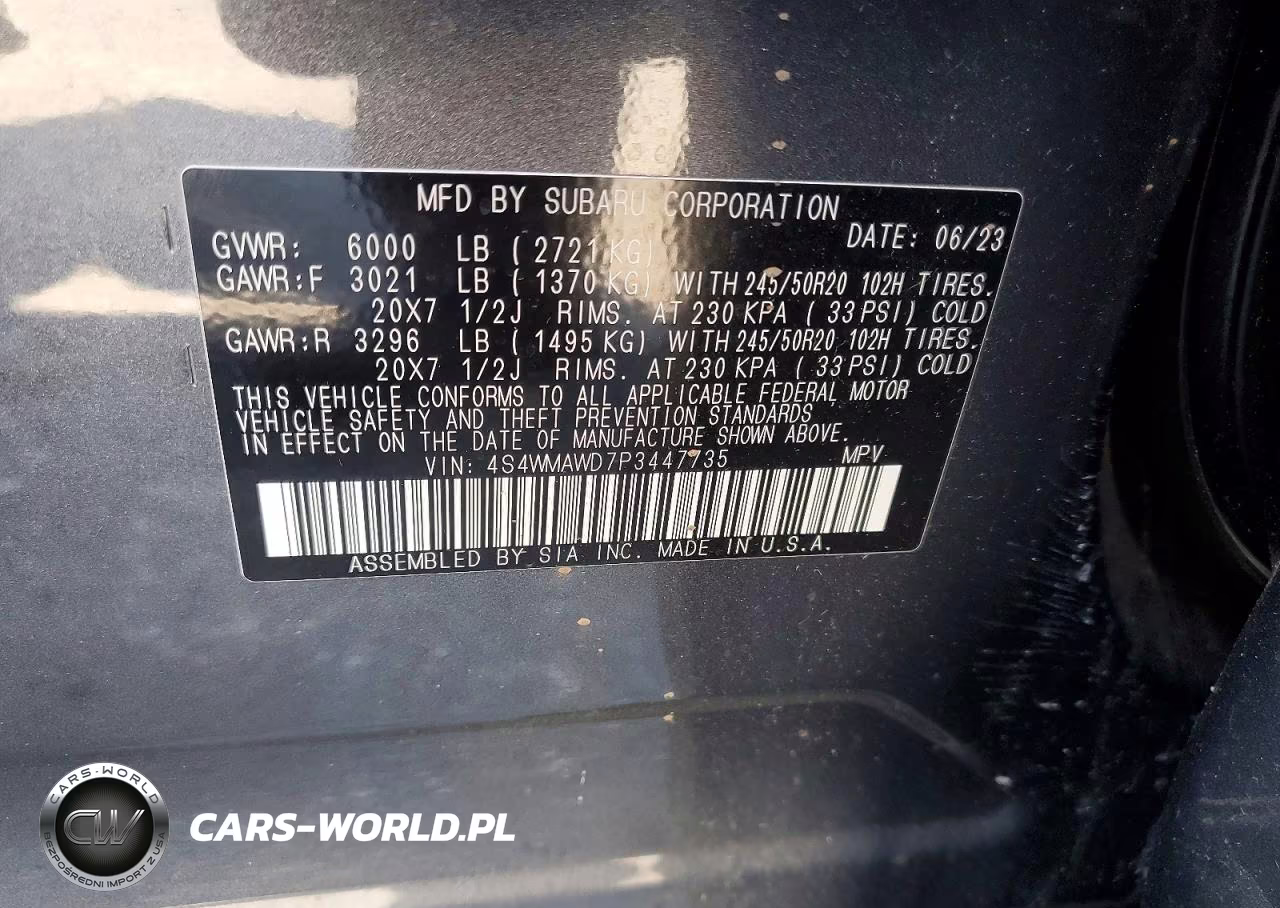 2023 Subaru Ascent Touring VIN:4S4WMAWD7P3447735 - 14