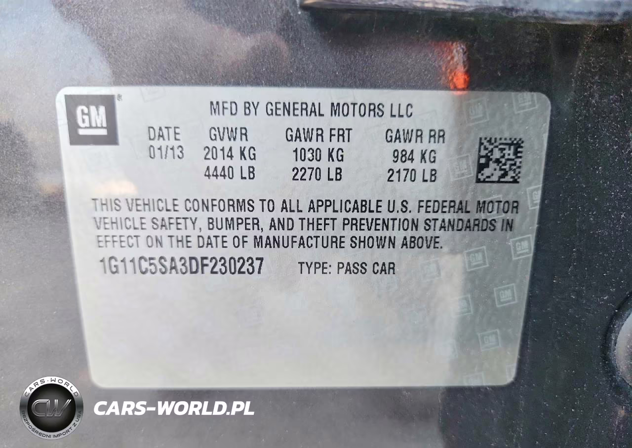 2013 Chevrolet Malibu 1Lt VIN:1G11C5SA3DF230237 - 12