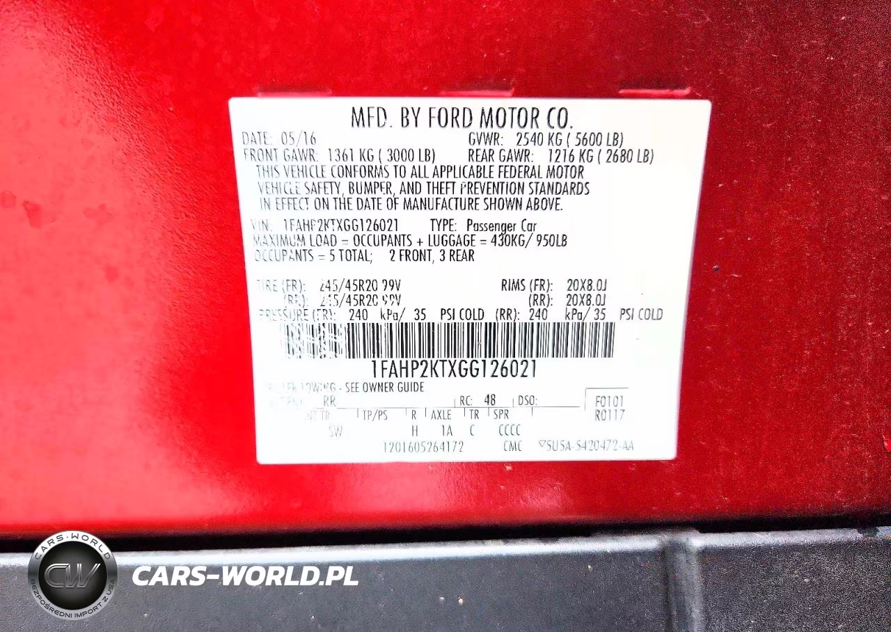 2016 Ford Taurus Sho VIN:1FAHP2KTXGG126021 - 13