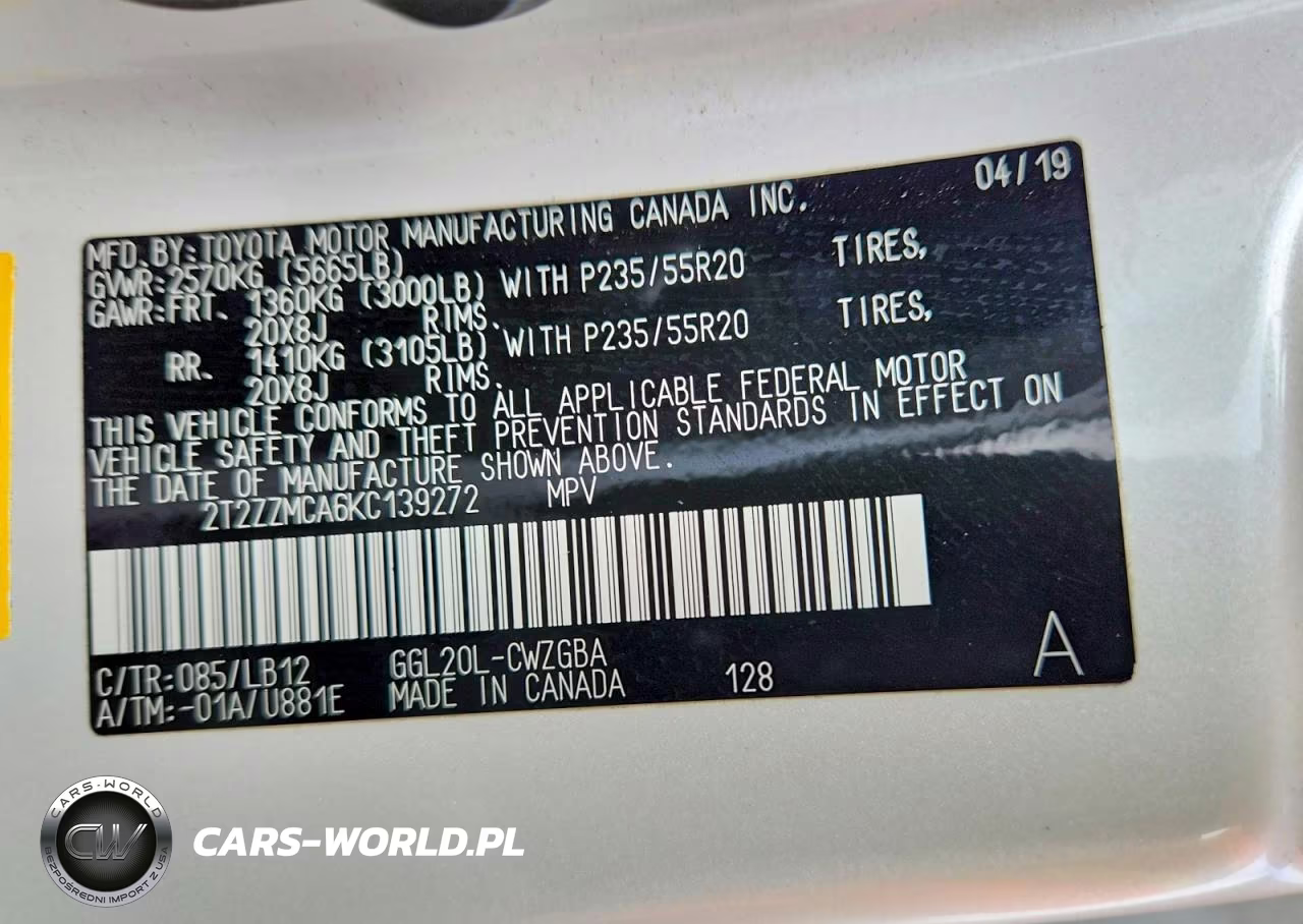 2019 Lexus Rx 350 VIN:2T2ZZMCA6KC139272 - 13