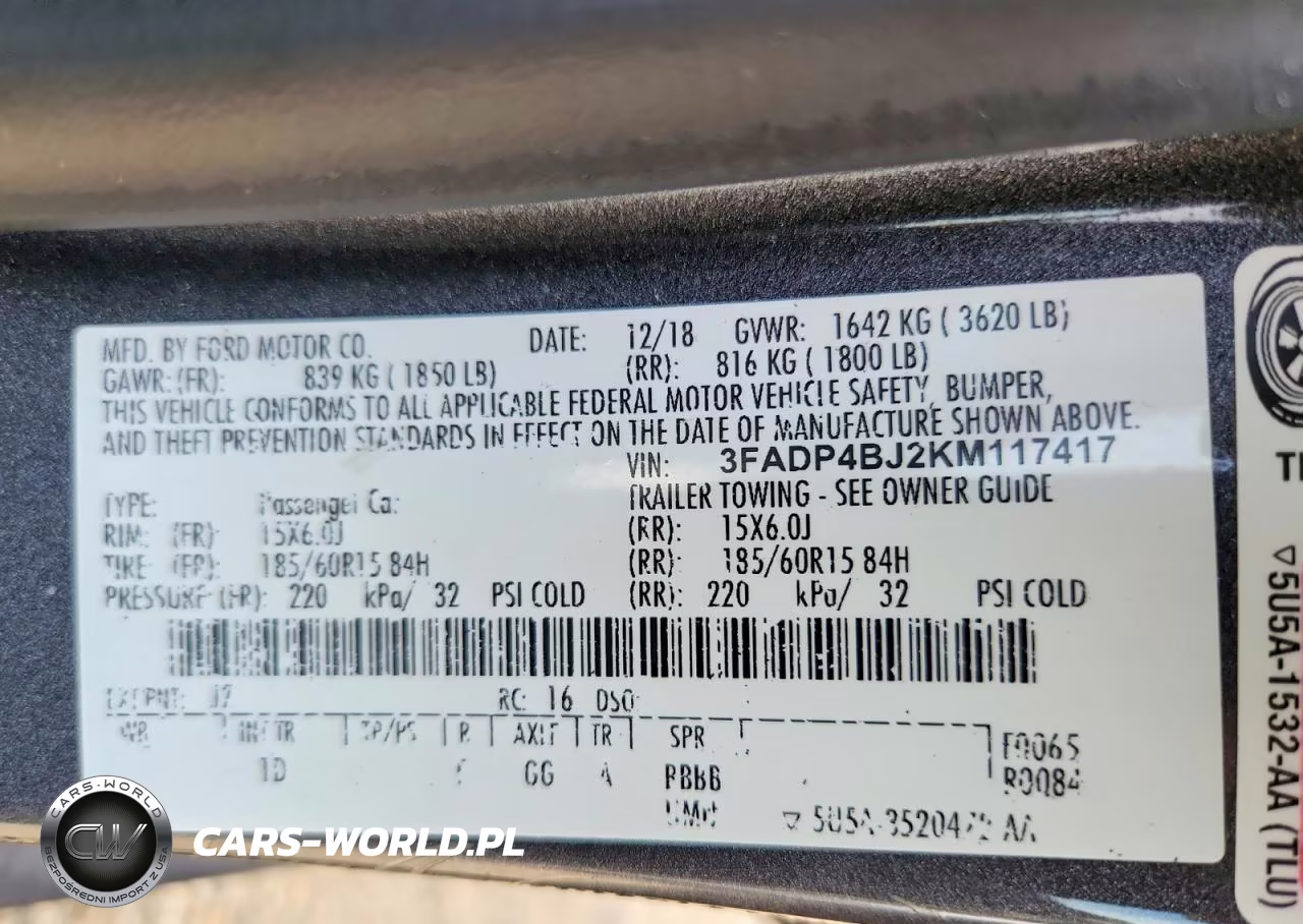 2019 Ford Fiesta Se VIN:3FADP4BJ2KM117417 - 12