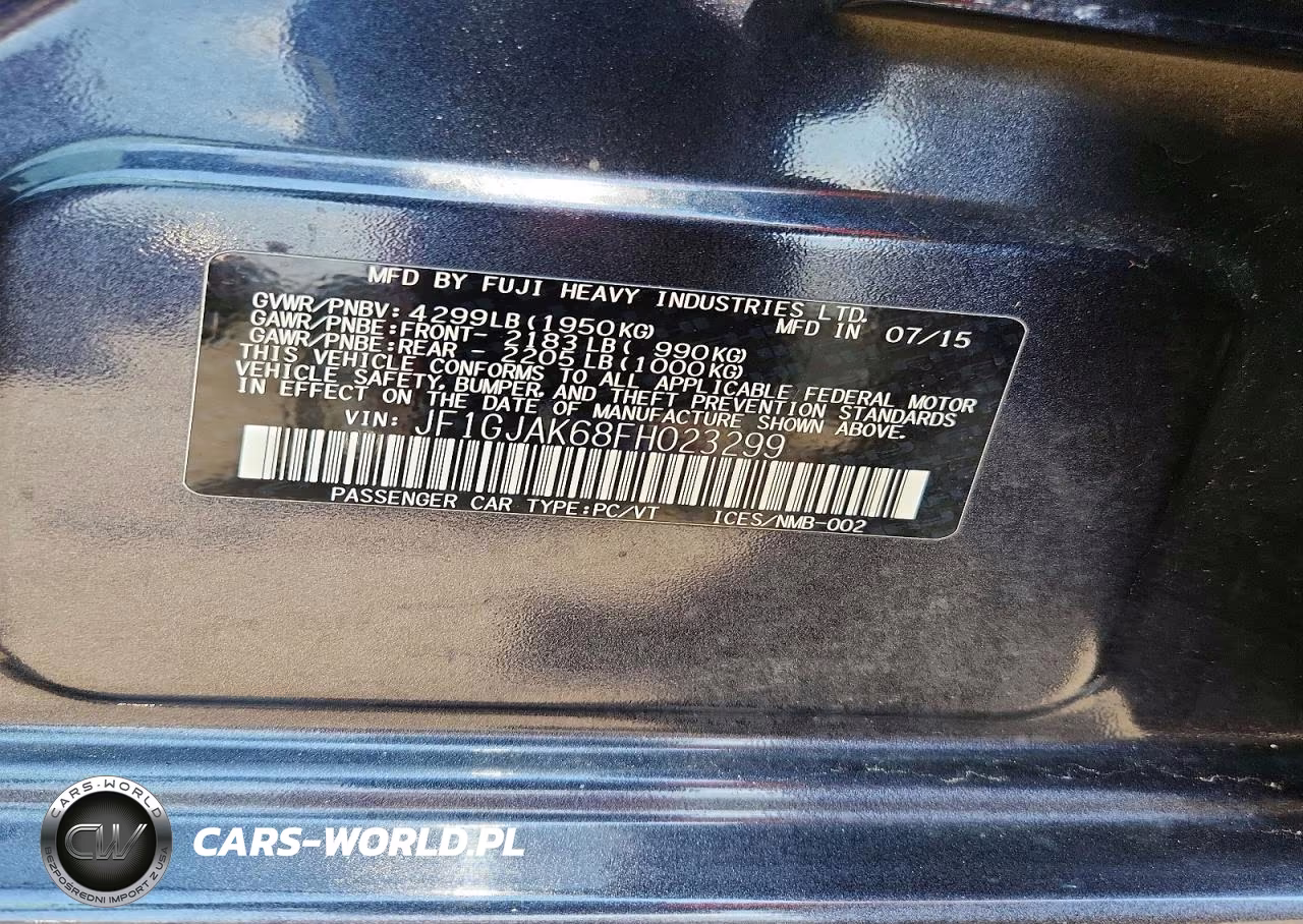 2015 Subaru Impreza Premium Plus VIN:JF1GJAK68FH023299 - 12