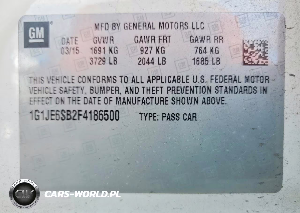 2015 Chevrolet Sonic Ltz VIN:1G1JE6SB2F4186500 - 13