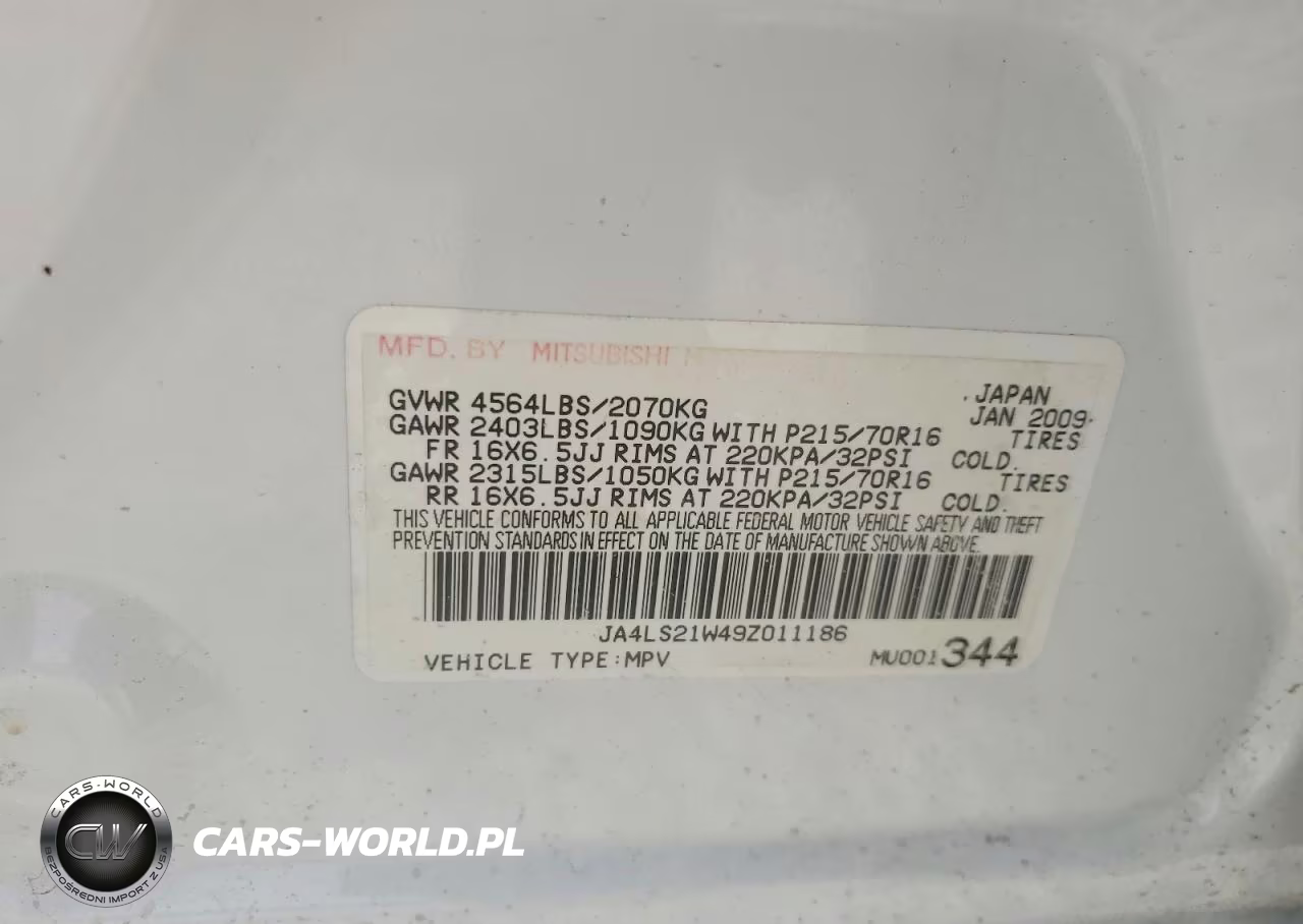 2009 Mitsubishi Outlander Es VIN:JA4LS21W49Z011186 - 14