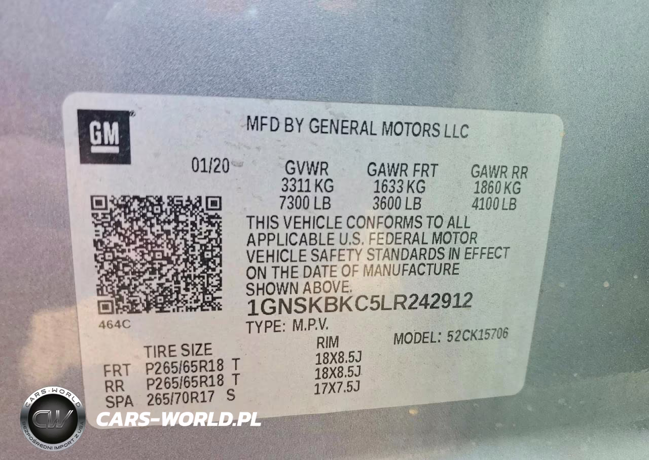 2020 Chevrolet Tahoe K1500 Lt VIN:1GNSKBKC5LR242912 - 14