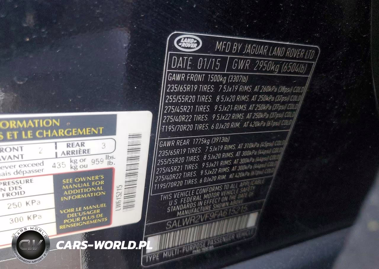 2015 Land Rover Range Rover Sport Hse VIN:SALWR2VF9FA615215 - 13