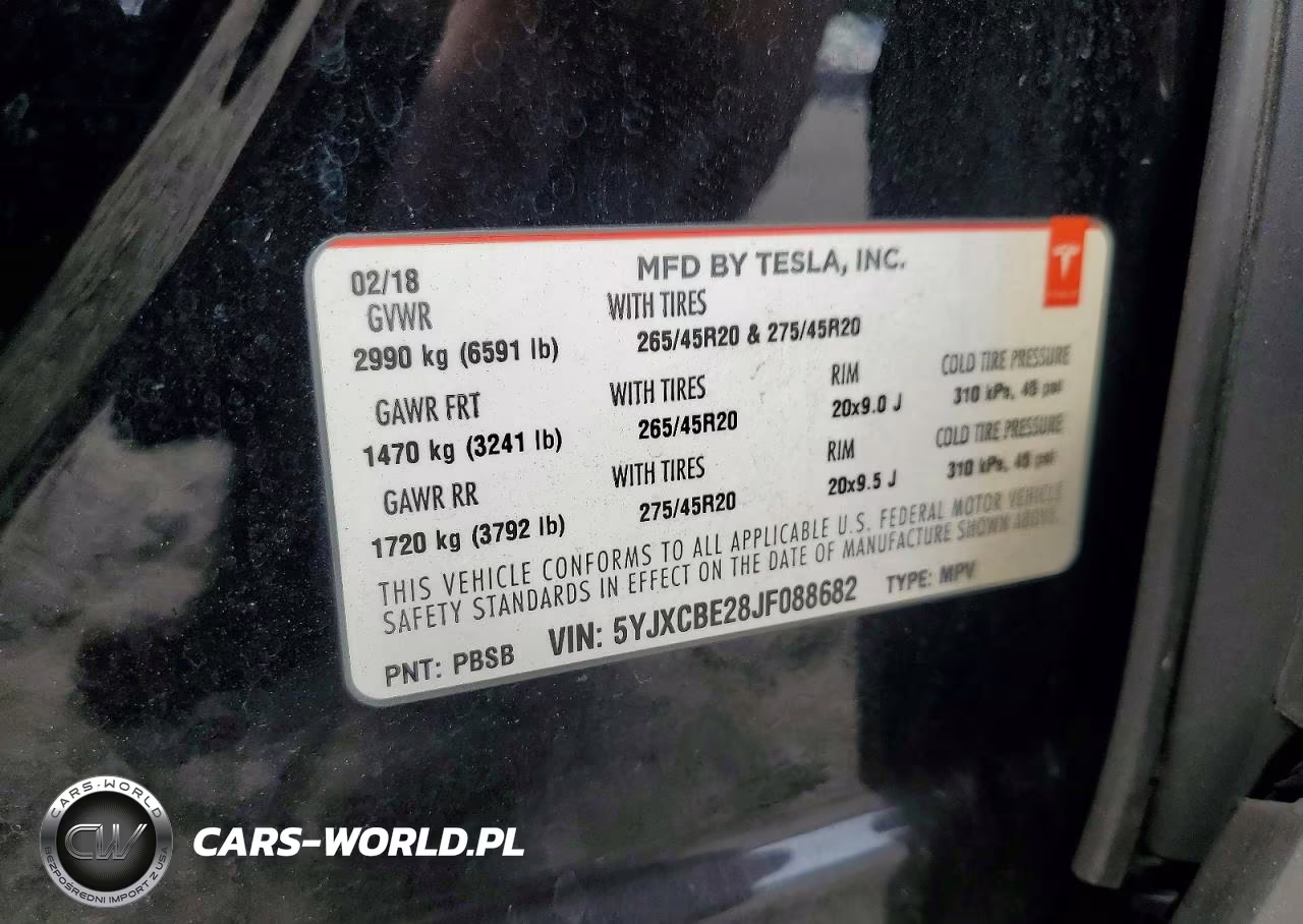 2018 Tesla Model X VIN:5YJXCBE28JF088682 - 14