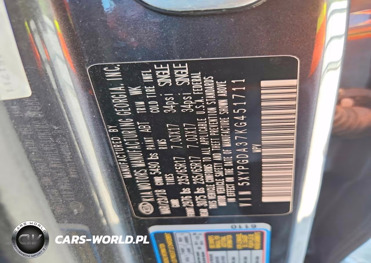 2019 Kia Sorento Lx VIN:5XYPGDA37KG451711 - 13