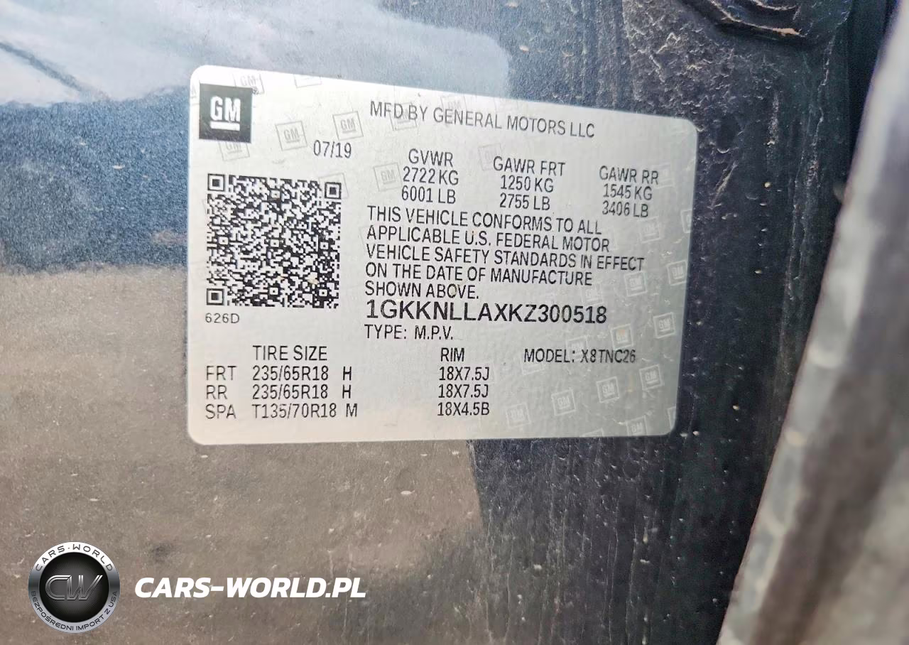 2019 GMC Acadia Sle VIN:1GKKNLLAXKZ300518 - 13