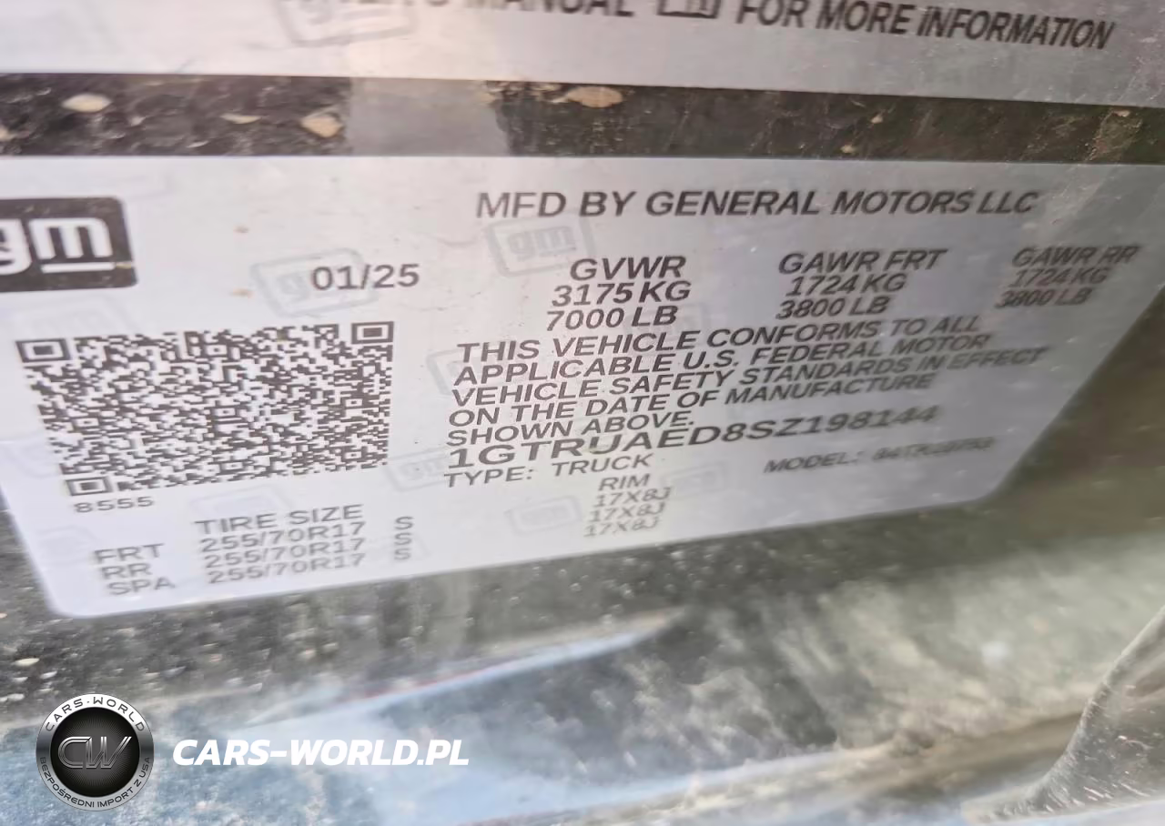 2025 GMC Sierra K1500 VIN:1GTRUAED8SZ198144 - 12