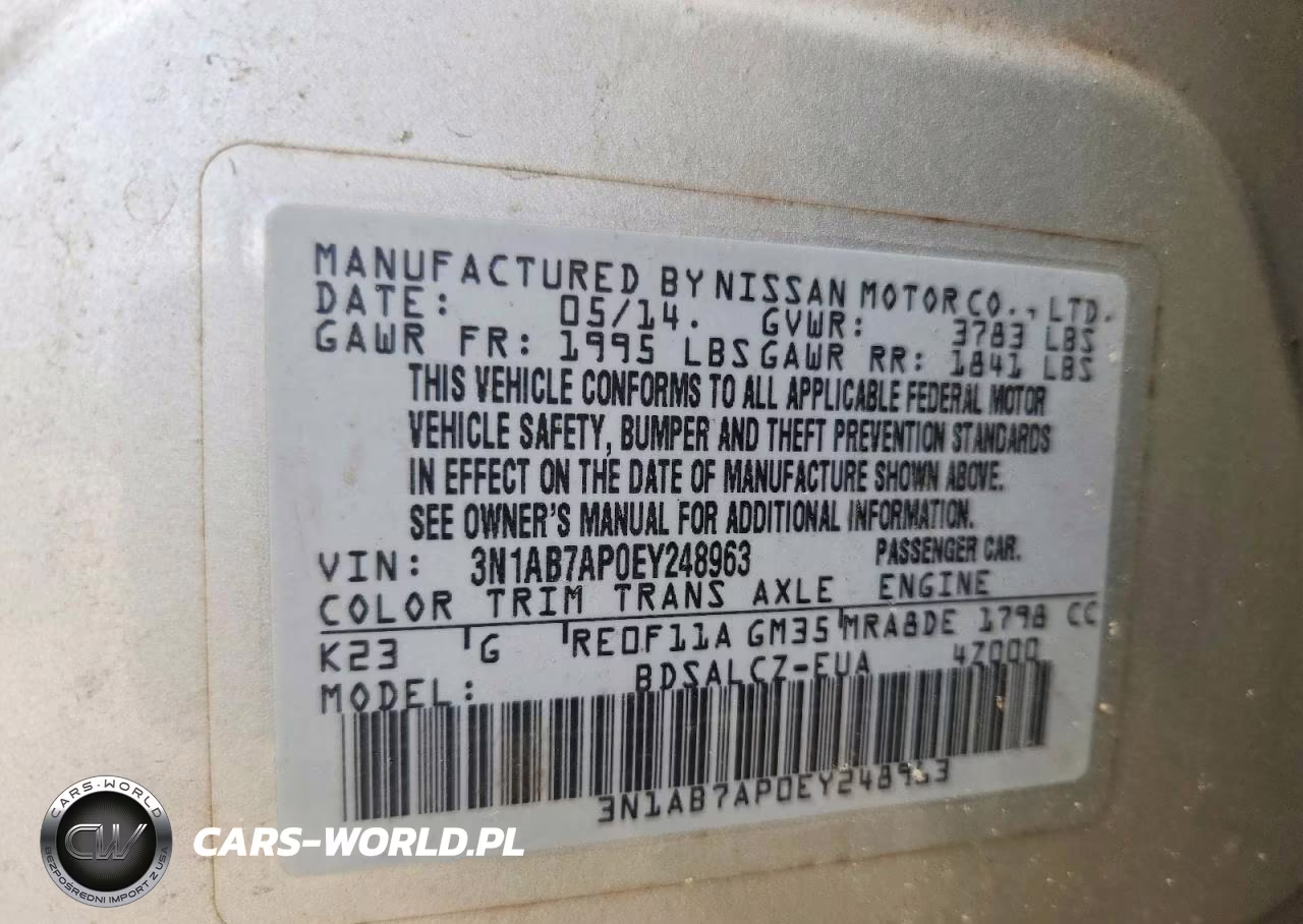 2014 Nissan Sentra S VIN:3N1AB7AP0EY248963 - 10