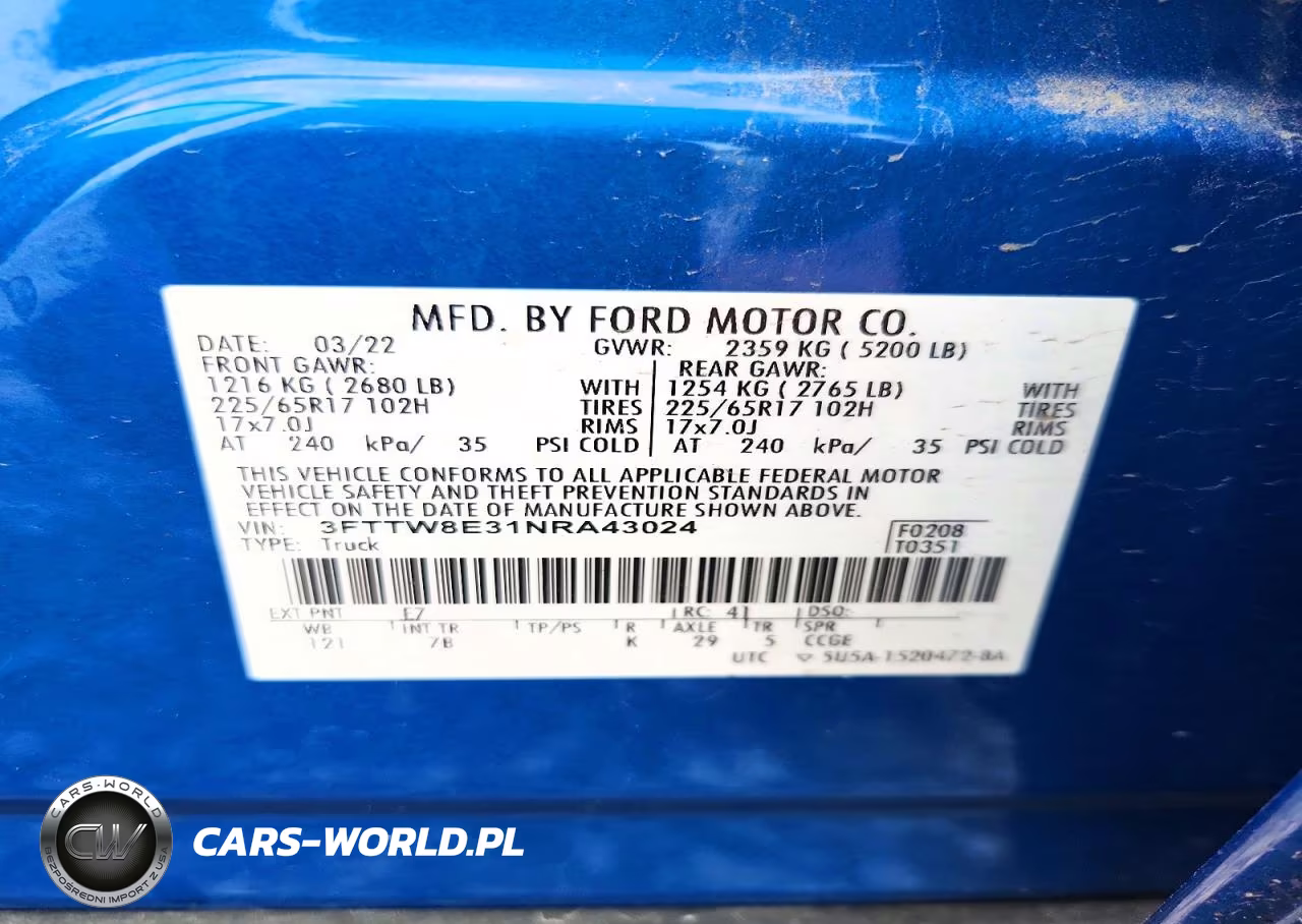 2022 Ford Maverick Xl VIN:3FTTW8E31NRA43024 - 12