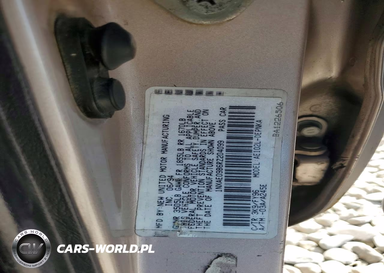 1994 Toyota Corolla Dx VIN:1NXAE09B6RZ204099 - 12