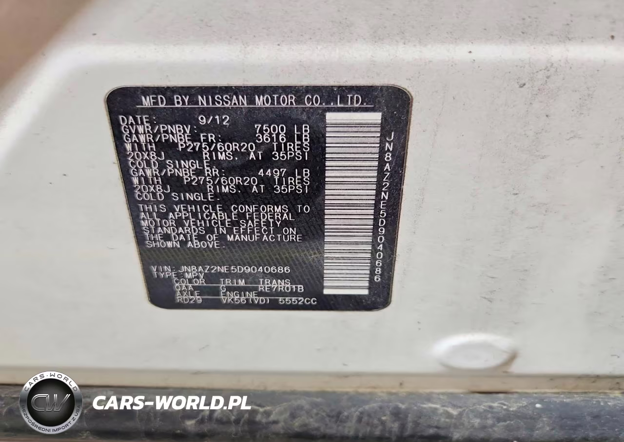 2013 Infiniti Qx56 Base VIN:JN8AZ2NE5D9040686 - 13