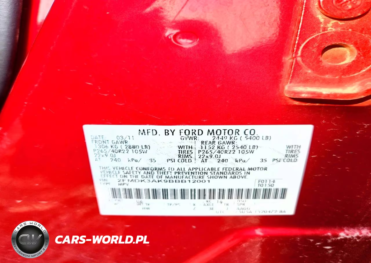 2011 Ford Edge Sport VIN:2FMDK3AK9BBB12001 - 13