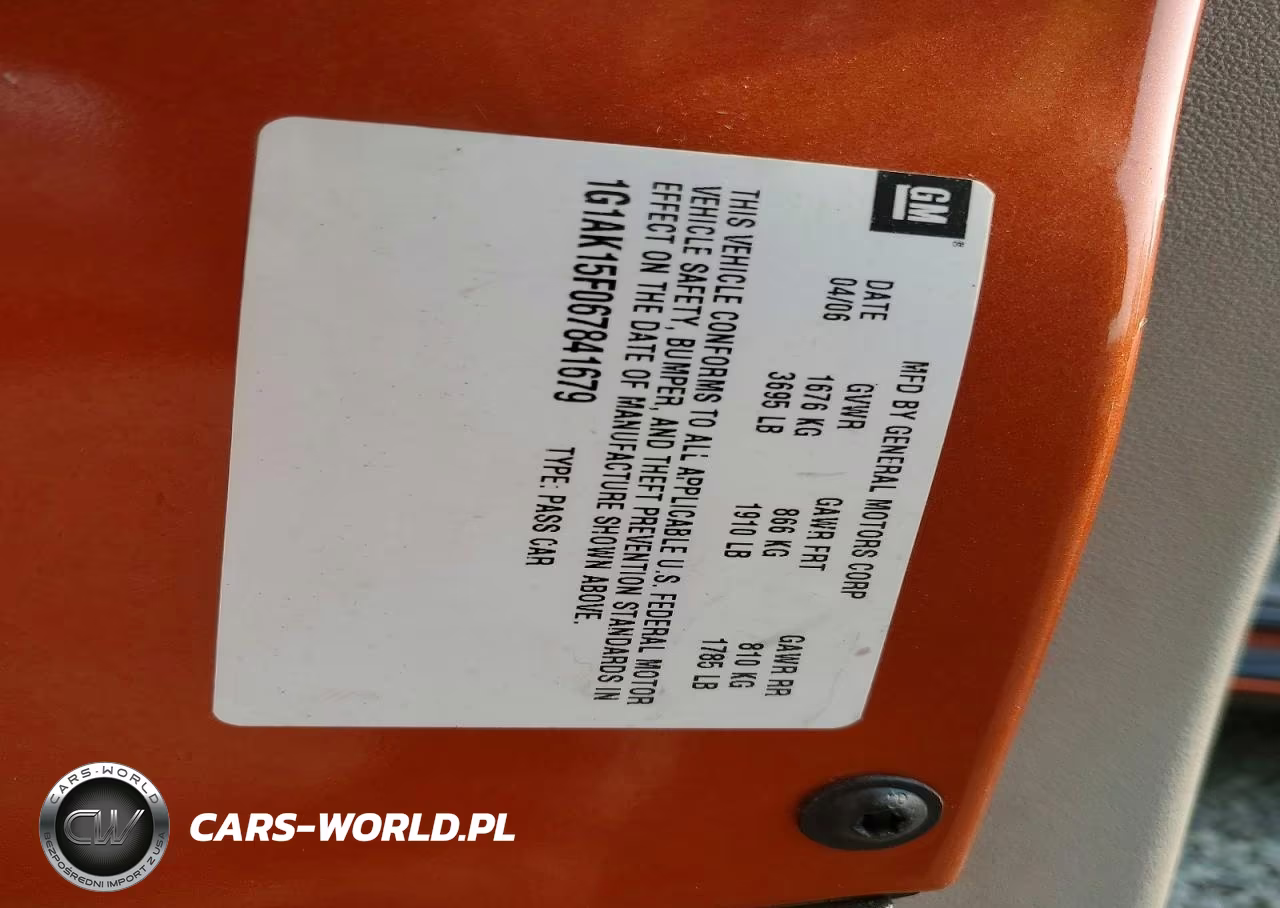 2006 Chevrolet Cobalt Ls VIN:1G1AK15F067841679 - 12