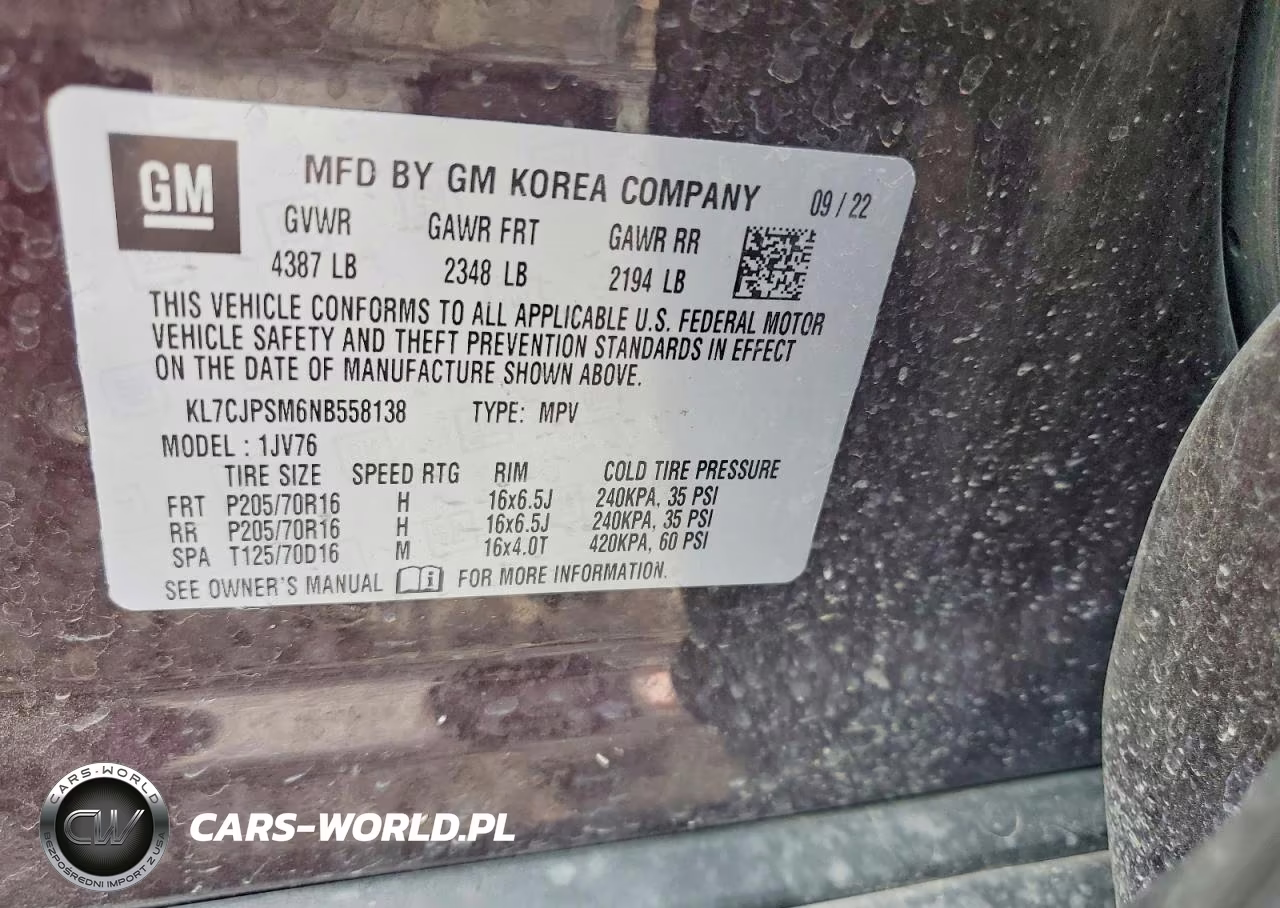 2022 Chevrolet Trax 1Lt VIN:KL7CJPSM6NB558138 - 13