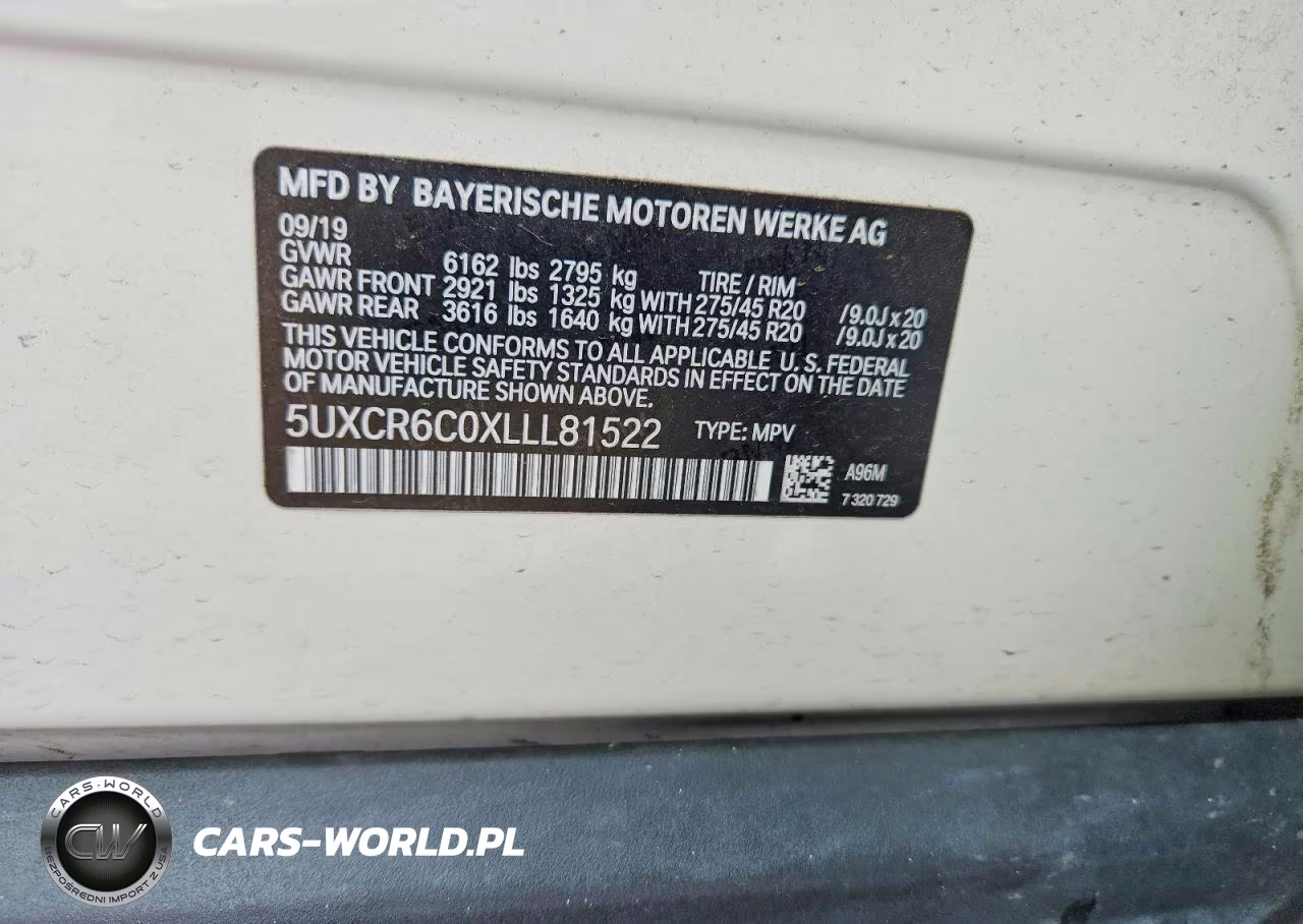 2020 BMW X5 xDrive40I VIN:5UXCR6C0XLLL81522 - 13