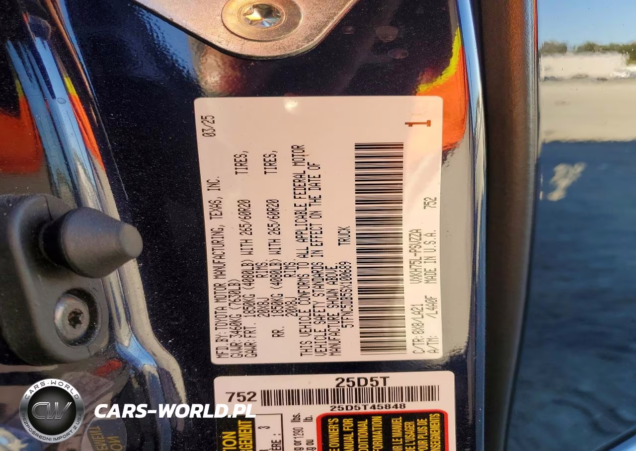 2025 Toyota Tundra Platinum Hv VIN:5TFNC5DB5SX100689 - 13