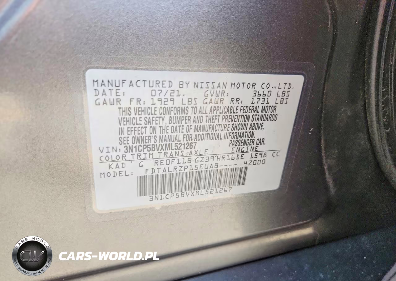 2020 Nissan Kicks S VIN:3N1CP5BVXML521267 - 14