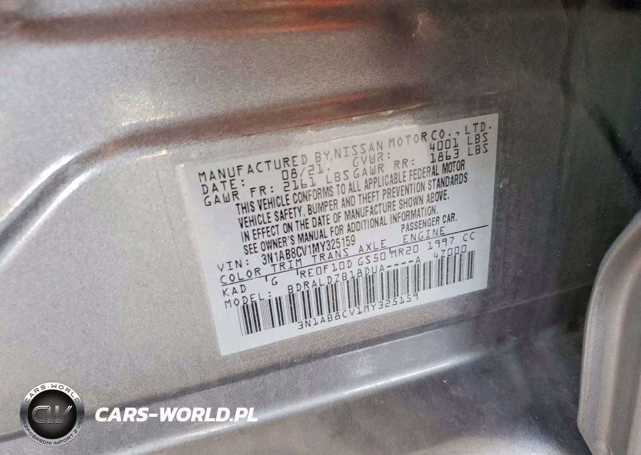 2021 Nissan Sentra Sv VIN:3N1AB8CV1MY325159 - 12